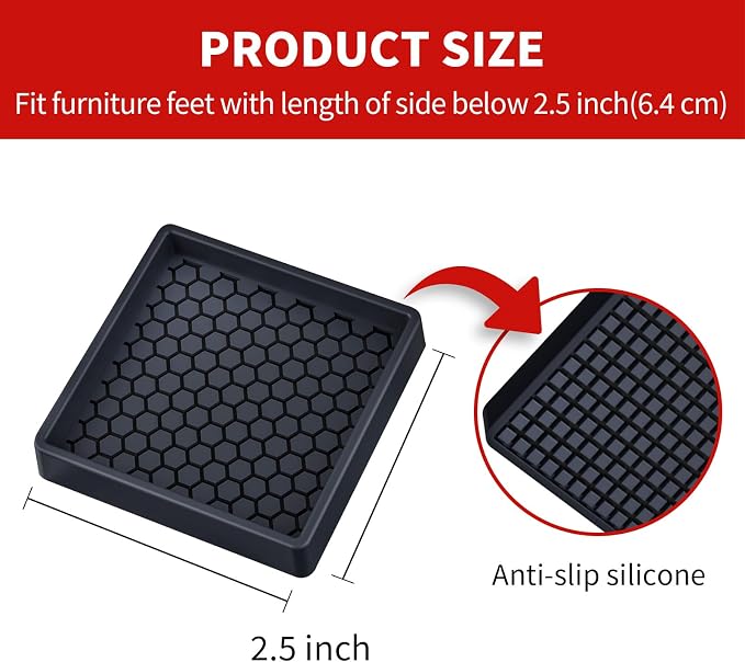 Ezprotekt Non Slip Furniture Pads, Anti Skid Furniture Coasters - Image 2
