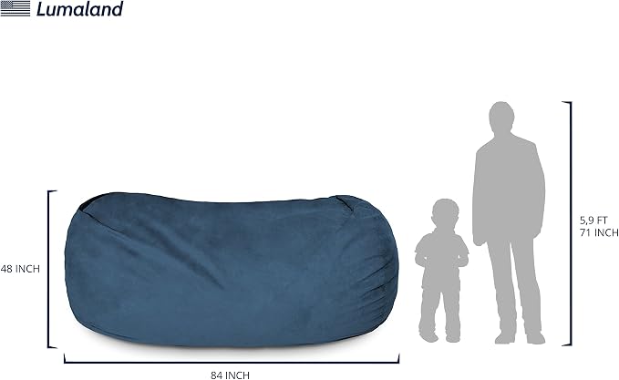 Lumaland Luxurious 7ft Giant Bean Bag Chair - Image 3