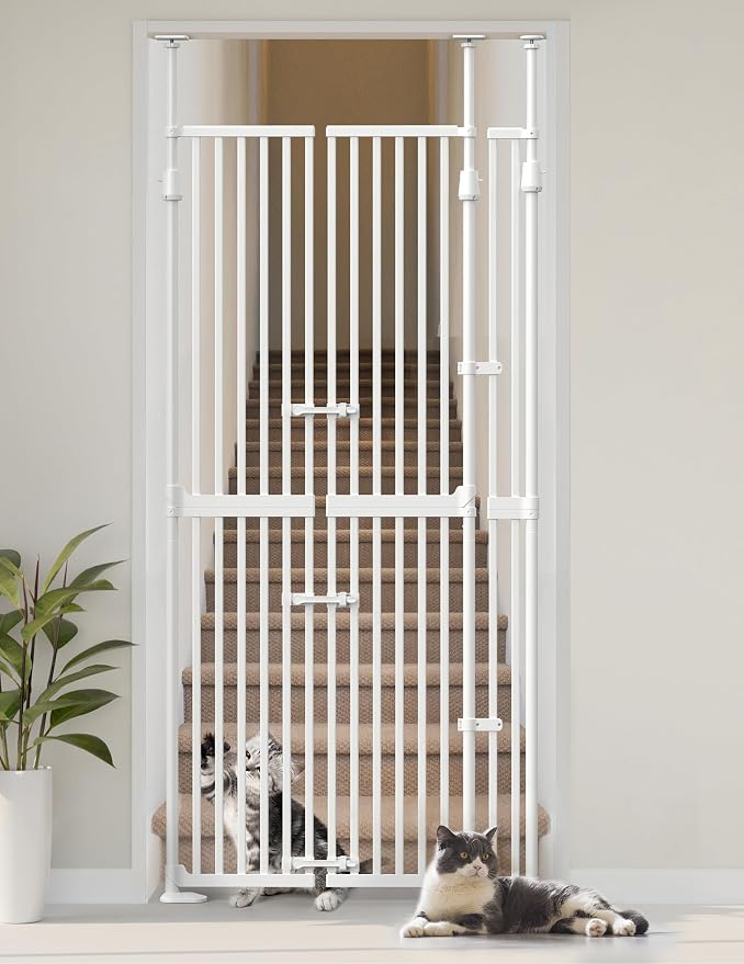 Extra Tall Cat Gate for Doorway: 74.8"-90.5" Tall Cat Gates for Pet 30.3"-38.2" by Unknown