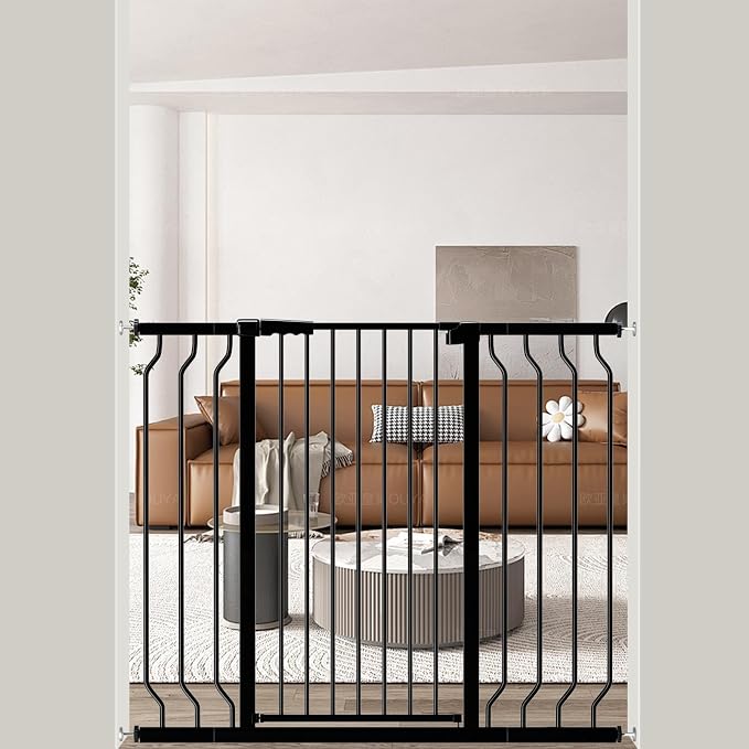 ALLAIBB Black 40.55" Extra Tall Wide 29.92-46.06" Baby Gate Pressure Mounted by ALLAIBB