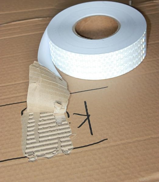 White Reflective Tape 2 inch Wide, Outdoor Waterproof Hazard Conspicuity - Image 2