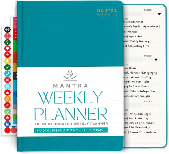 2026 Planner, Daily Journal & Gratitude Journal All-In-One by MantraPlanner