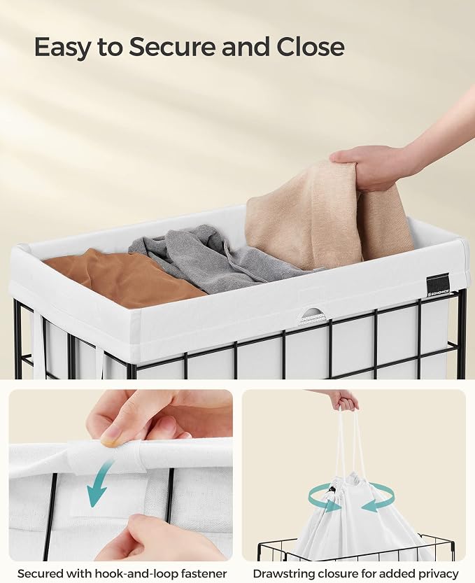SONGMICS Laundry Hamper, 29 Gal. Laundry Basket, Collapsible Clothes Hamper - Field & Grace