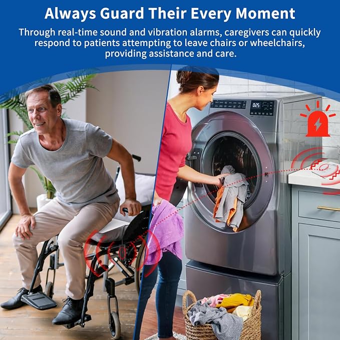 Briidea Wireless Chair Alarm for Elderly Dementia Patients, Fall Prevention - Image 2
