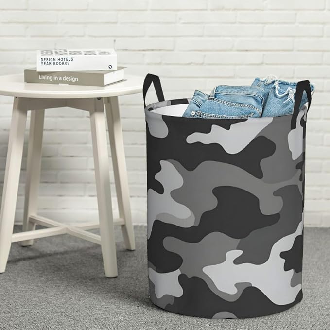 Laundry Basket Simpel Camouflage Collapsible Large Capacity, 63L Dirty Clothes - Image 5