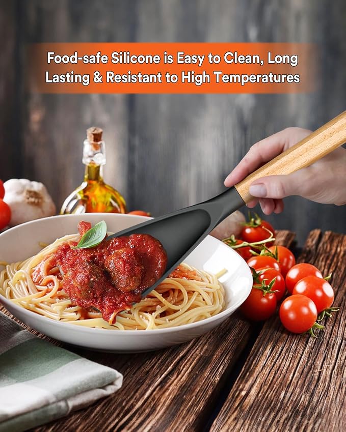 Multifunction Spatula Spoon for Nonstick Cookwares, Sturdy BPA-Free Matte - Image 3