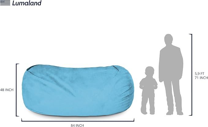 Lumaland Luxurious Giant 7ft Bean Bag Chair - Image 3