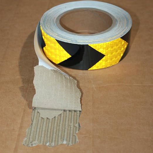 Yellow Black Reflective Tape Outdoor Waterproof 1 inch X 66 feet, High - Image 2