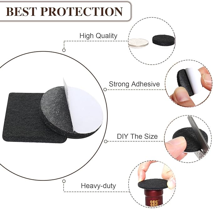 Yelanon Felt Furniture Pads -60 Pcs Premium Felt Pads - Image 3