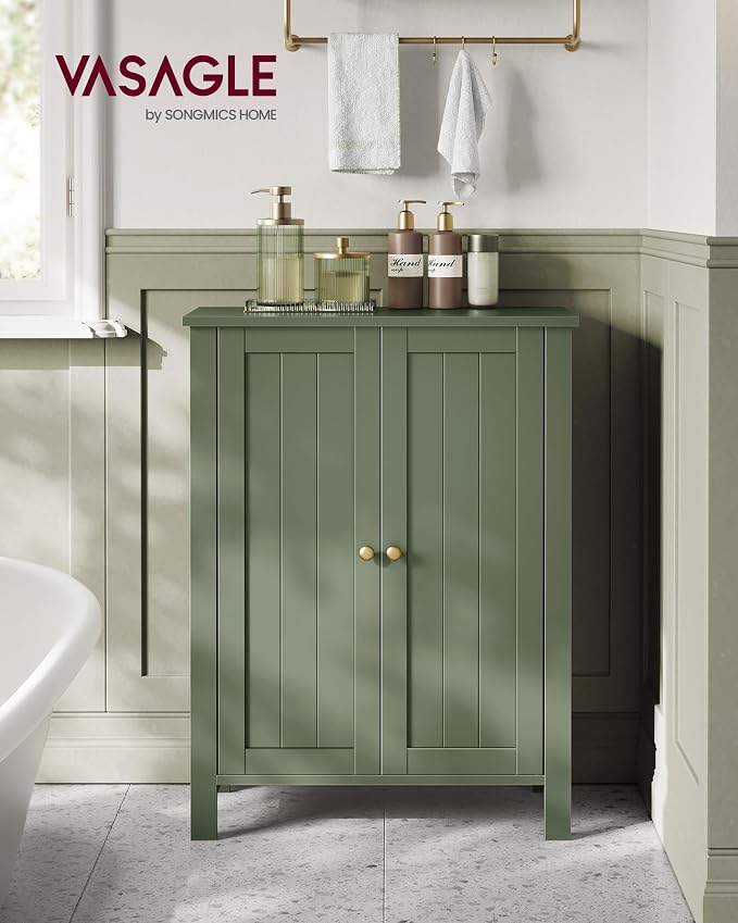 VASAGLE Floor Storage Cabinet, Freestanding Storage Unit - Image 2