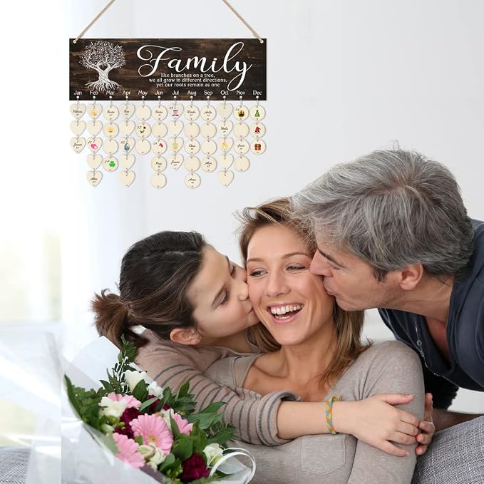 CHDITB Family Birthday Reminder Calendar Board, DIY Birthday Gifts - Image 6