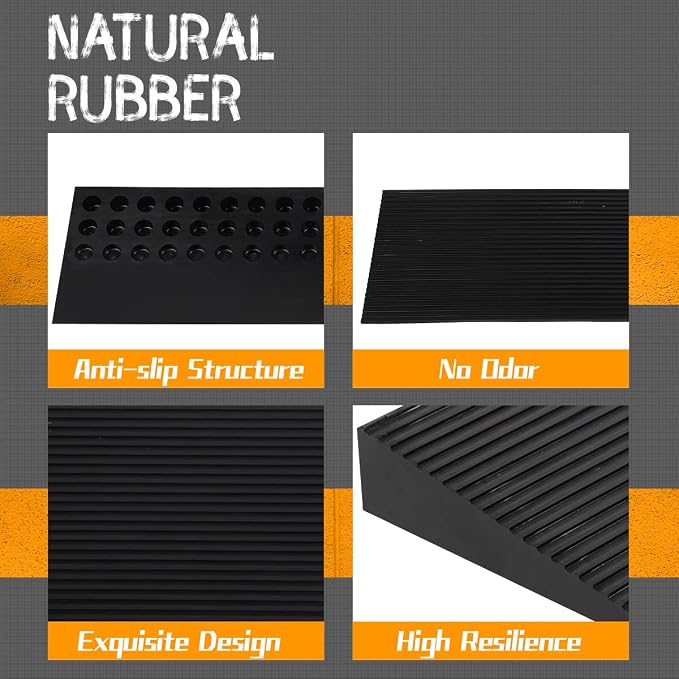 1.5'' Rise Threshold Ramp for Doorways, 2204 LBS Capacity Rubber Threshold Ramp - Image 3