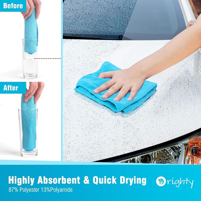 Orighty Microfiber Cleaning Cloth, 12 Pack Microfiber Towels - Field & Grace