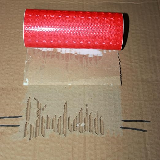 Industrial Reflective Tape Red 8 inch Wide, Outdoor Waterproof Hazard - Image 2