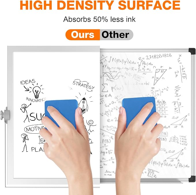 Dry Erase White Board, Dry Eease Board Mini Easel Double Sided on Table Top - Image 4