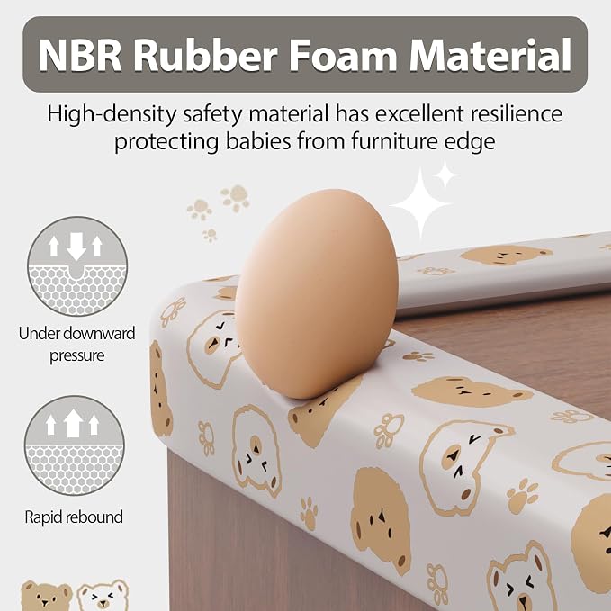Edge Protector for Baby Proofing 6.5ft Heavy-Duty Soft Rubber Foam Furniture - Image 3