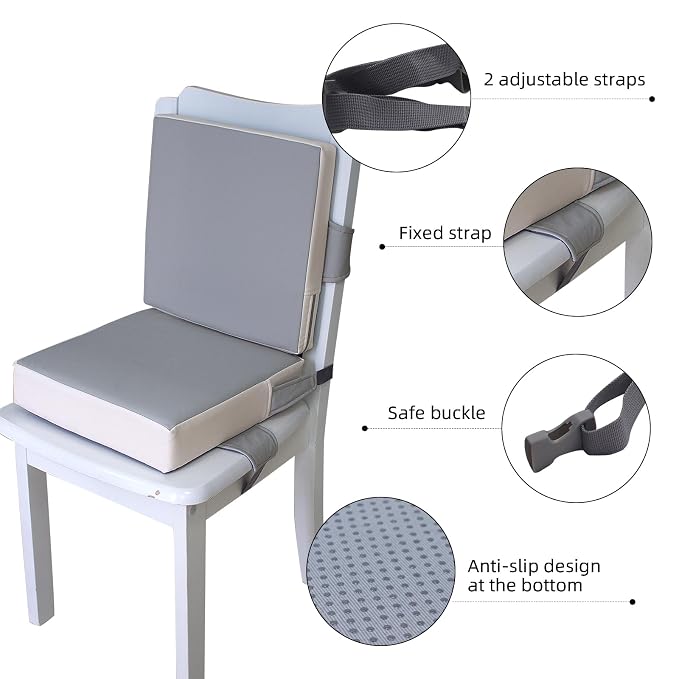 Booster Seat for Dining Table, PU Anti-Scratch Easy Cleaning Kids Toddler - Image 6