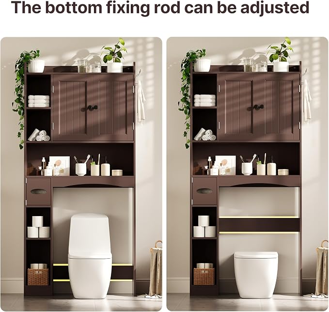 Gizoon Over The Toilet Storage Cabinet, Over Toilet Bathroom Organizer - Image 6