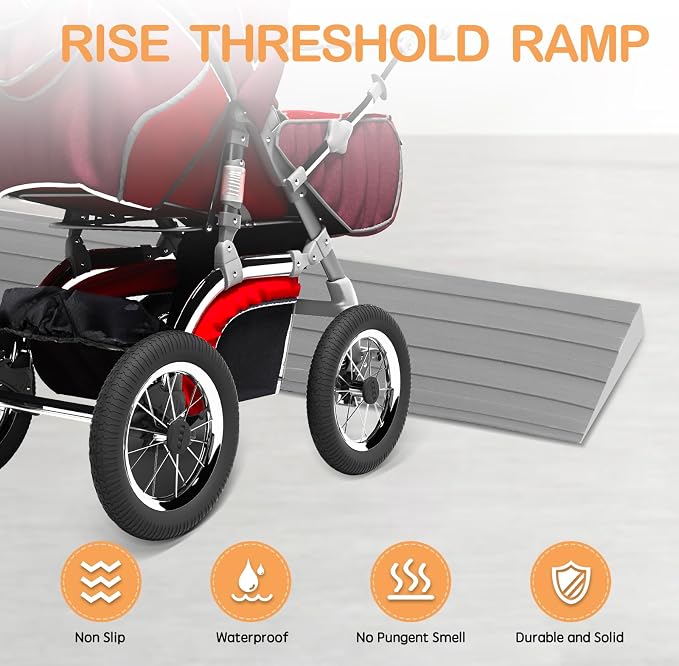 Threshold Ramps for Doorways Self-Adhesive Rubber Ramps for Door Threshold - Image 4