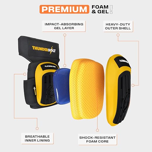 Thunderbolt Knee Pads for Men Construction Knee Pads for Work for Men and Women - Image 4