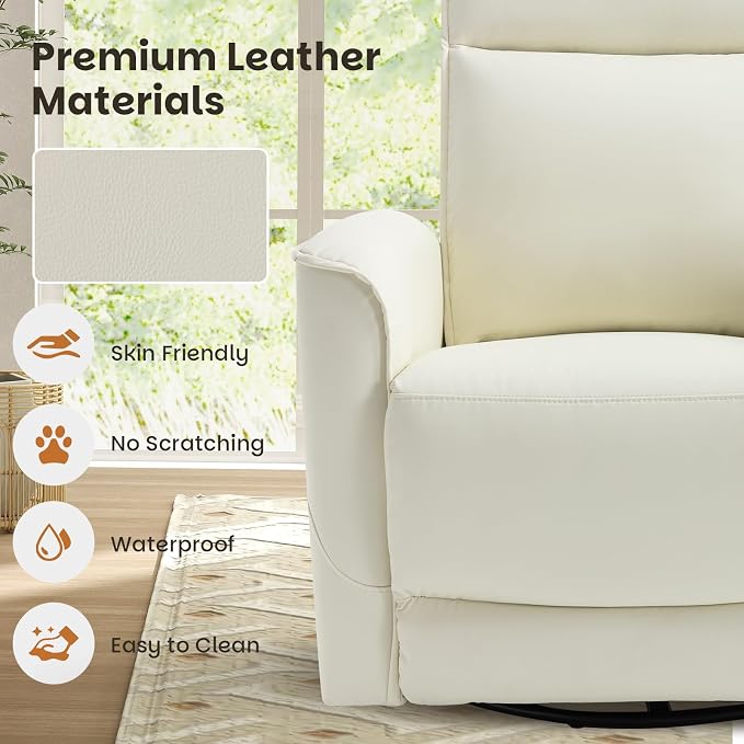 CANMOV Rocker Recliner Chair, 360°Swivel Nursery Glider Recliner, Manual - Image 7
