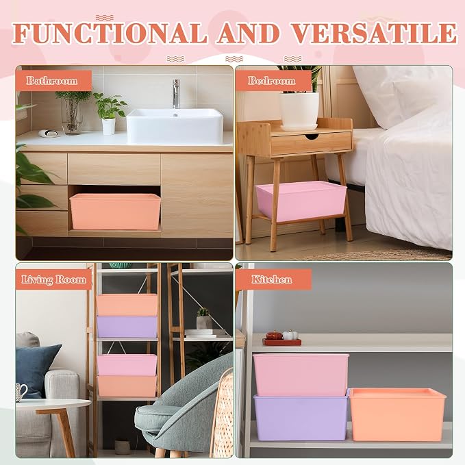 Menkxi 6 Pcs Large Plastic Storage Bins - Image 5