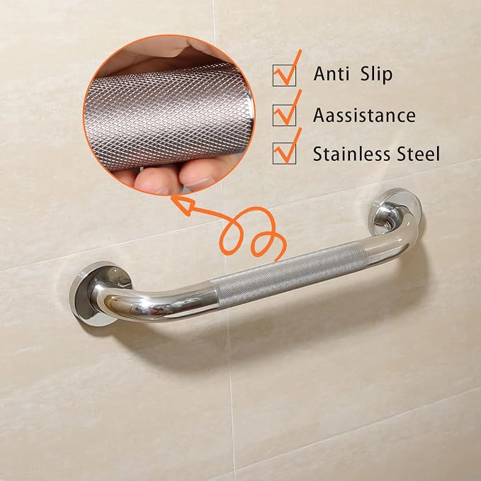 Shower Grab Bar, 2 Pack 32 Inch Bathroom Grab Bar, 1.25" Diameter 304 Stainless - Image 4