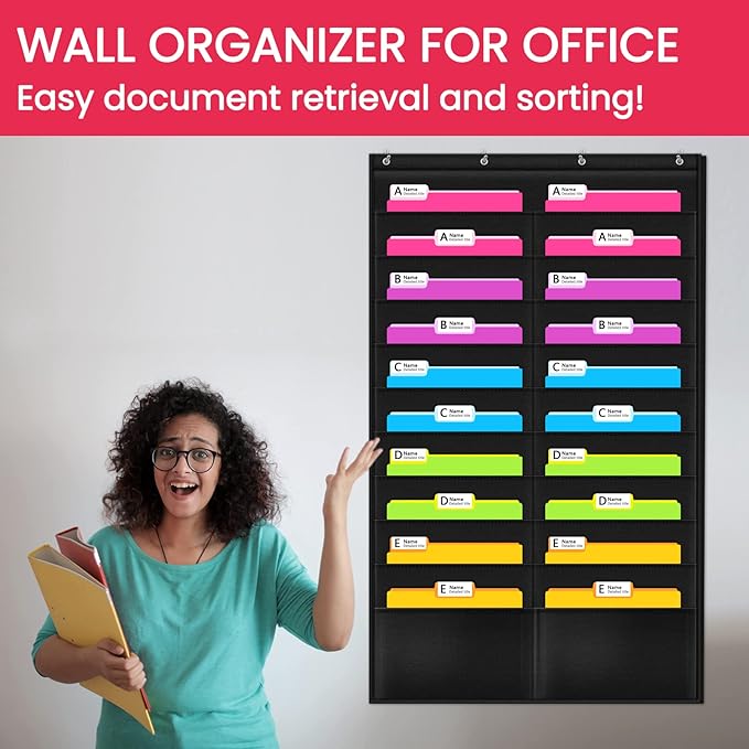 Godery Folder Pocket Chart, Cascading Wall Organizer - Image 5