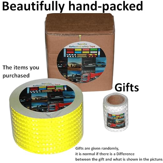 Fluorescent Yellow Reflective Tape 4 inch Wide, Outdoor Waterproof Hazard - Image 4