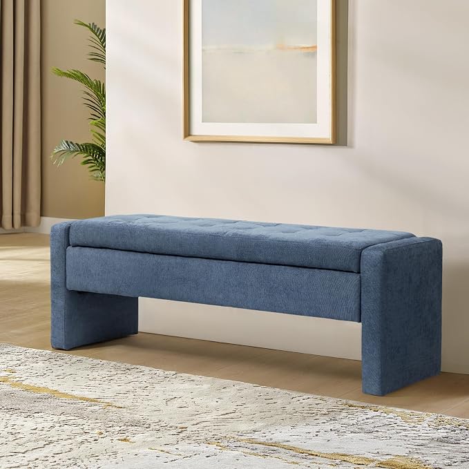 55" Modern Upholstered Storage Bench by Thesupportyouneed