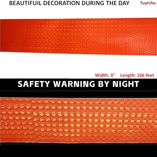 Orange Reflective Tape Outdoor Waterproof 3 inch, High Visibility Hazard - Image 3