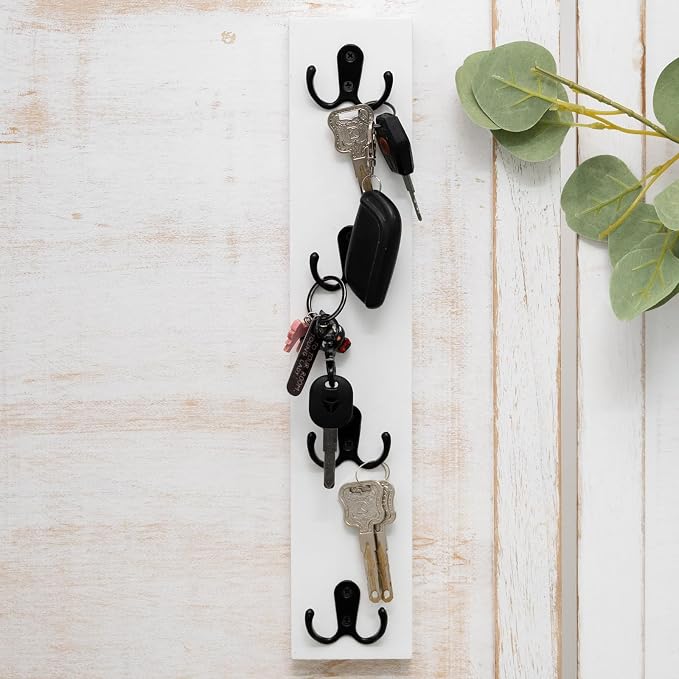 Vertical Wall-Mounted Key Holder – Stylish Entryway Hook Rack, and Dog Leashes - Image 6