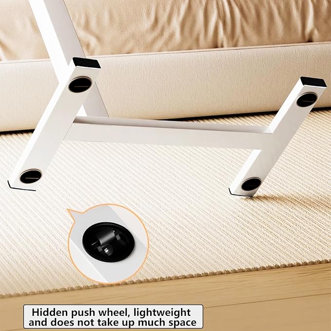 Auxiliary tray 360 ° rotating height adjustable rotating TV, computer desk - Image 6