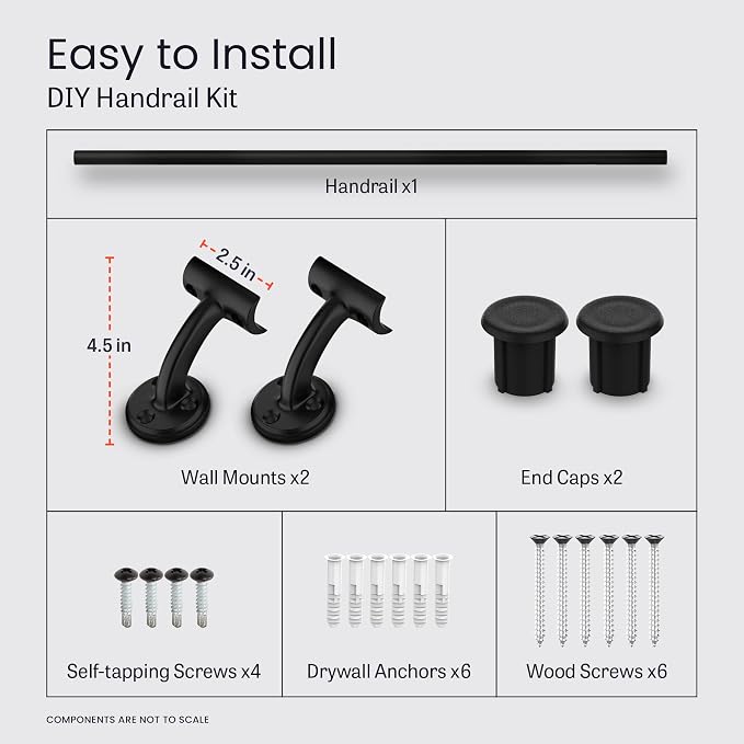 Meranti Aluminum Handrail for Indoor or Outdoor Steps and Stairs – Hand Rails - Image 4