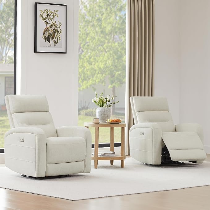 Watson & Whitely Swivel Power Recliner Glider Rocker, Small Recliner - Image 6