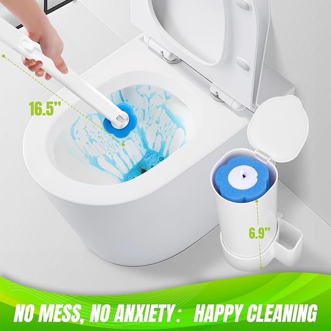 KOKL Disposable Toilet Brush, Toilte Wand Kit, Toilet Bowl Cleaner Brush - Image 7