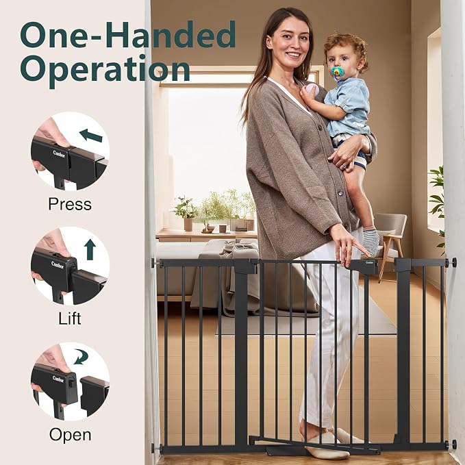 Cumbor 29.7-48" Baby Gate for Stairs, Mom's Choice Awards Winner-Dog Gate for - Field & Grace