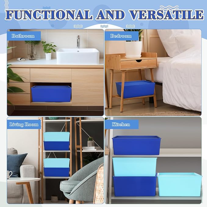 Menkxi 6 Pcs Large Plastic Storage Bins - Image 5
