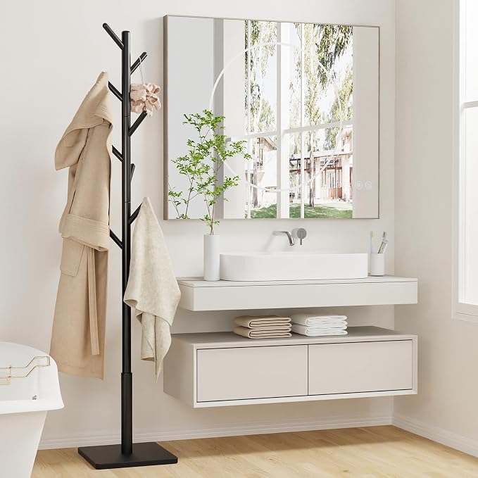 Coat Rack Freestanding with Stable Square Base - Image 3
