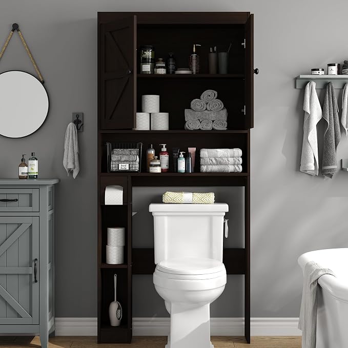 Furnideco 32.3''W Over The Toilet Storage Cabinet - Image 3
