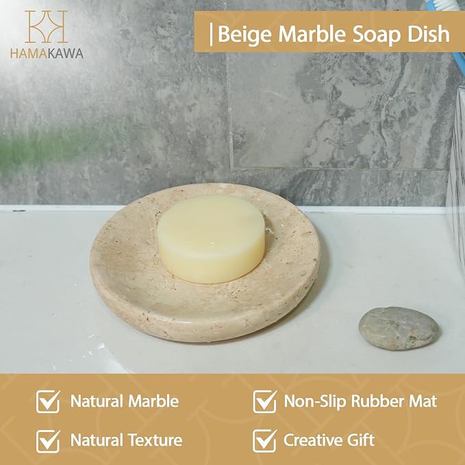 Natural Marble Round Jewelry Tray 5.5 inch, Earrings and Soap, Ideal Gift - Image 4