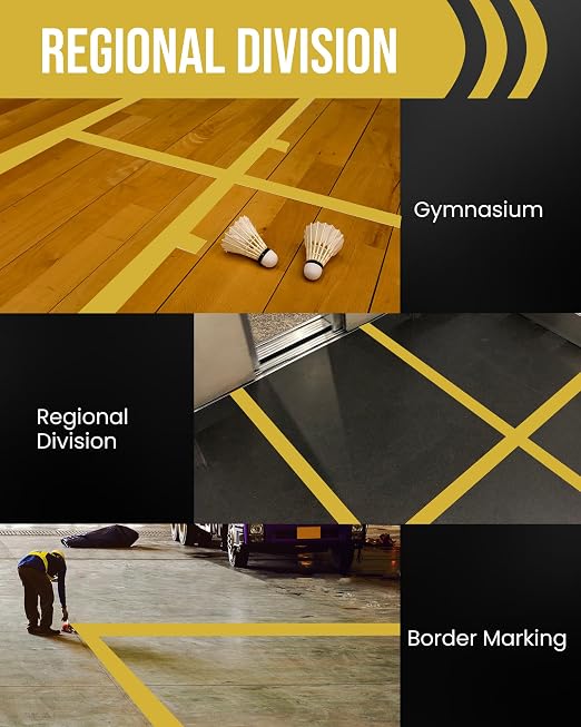 Lichamp 6 Rolls Vinyl Tape, Premium Safety Marking and Traffic Floor Marking - Image 8