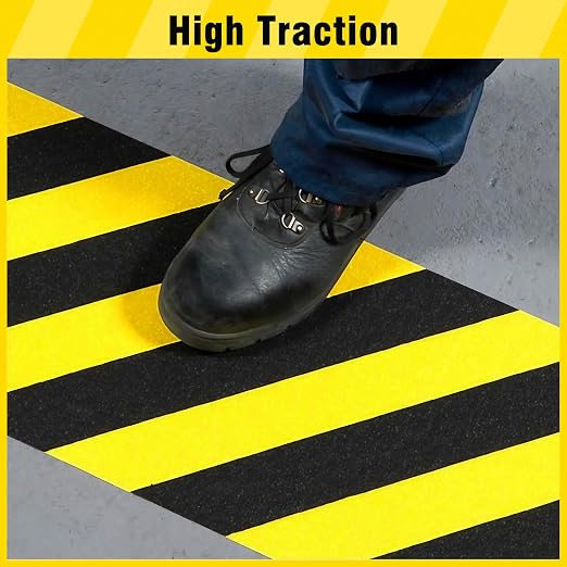S&X Black/Yellow Anti Slip Tape 12" x 33 FT, Heavy-Duty Grip Tape - Image 2