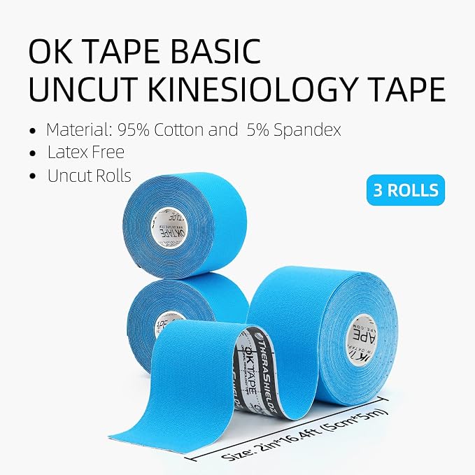 OK TAPE Regular Kinesiology Tape, Original Cotton Athletic Tape - Image 4
