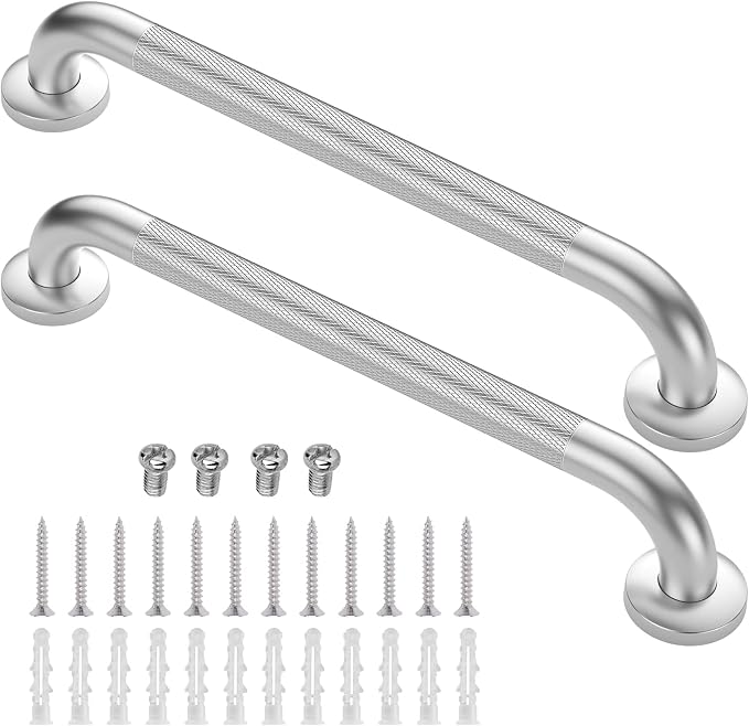 2 Pack 24 Inch Grab Bars for Bathtubs and Showers, Anti Slip Shower Grab Bars by Gotega