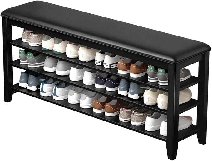 Shoe Bench Storage Rubberwood by Taitiy
