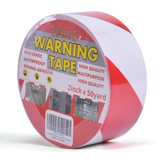 TAPEBEAR Hazard Caution Tape, 2inch x 150 Feet Self Adhesive Warning Tape by TAPEBEAR