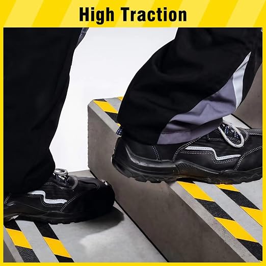S&X Anti Slip Tape 1" x 60' Black and Yellow Safety Non Slip Strip, High - Image 2