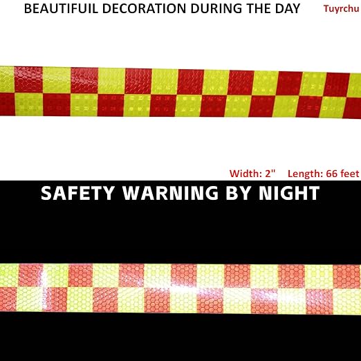 Reflective Tape 2 inch X 66 feet, Outdoor Waterproof Hazard Conspicuity Safety - Image 3
