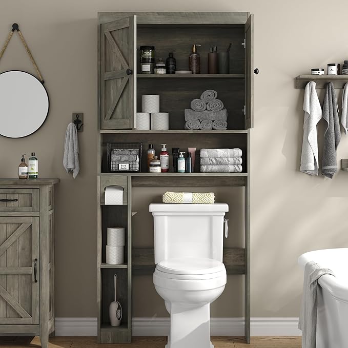 Furnideco 32.3''W Over The Toilet Storage Cabinet - Image 3